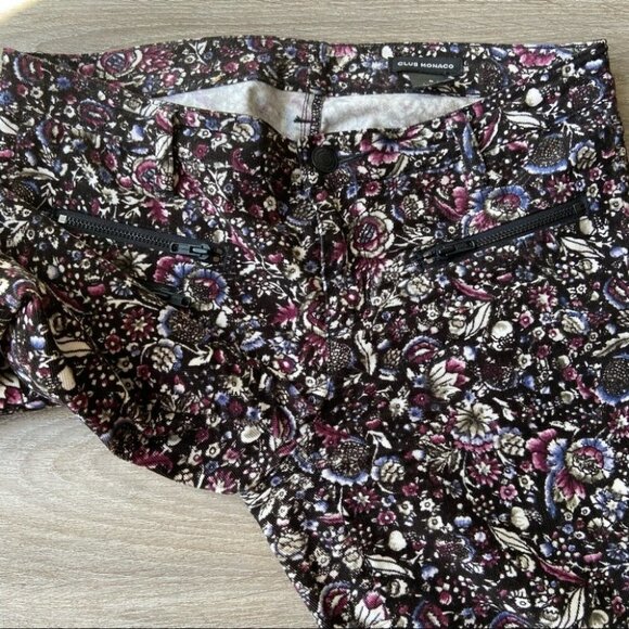 Club Monaco Floral Corduroy Skinny Jeans - Picture 4 of 11